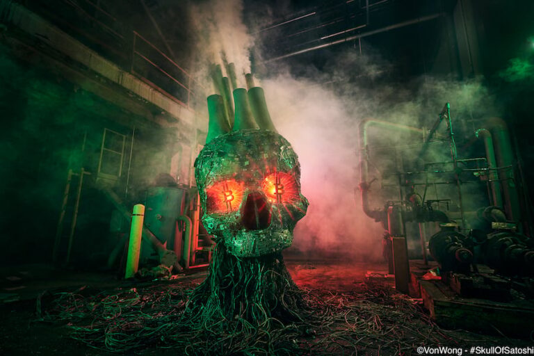 Художник Бенджамін фон Вонг і Greenpeace представили гігантський череп, щоб підкреслити вплив біткойна на клімат Художник Бенджамін фон Вонг і Greenpeace представили гігантський череп, щоб підкреслити вплив біткойна на клімат