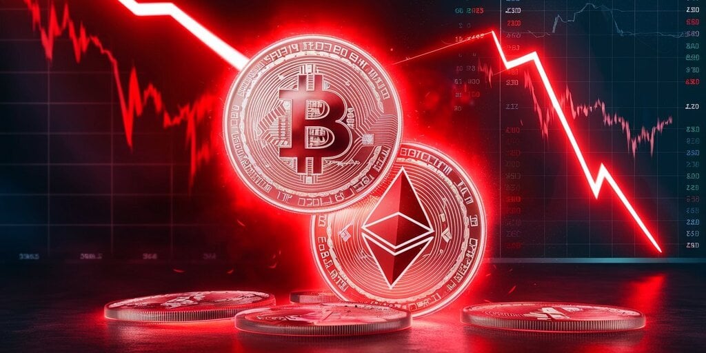 Біткойн і Ethereum під час ліквідації криптовалют перевищують 150 мільйонів доларів