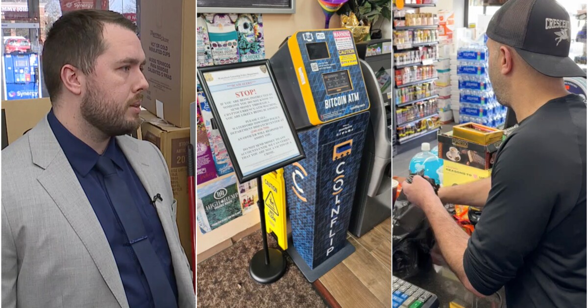 Поліція попереджає про зростання афери Bitcoin ATM у Вотерфорді, встановіть великі знаки Поліція попереджає про зростання афери Bitcoin ATM у Вотерфорді, встановіть великі знаки