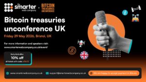 The Smarter Web Company (AQUIS: SWC) Неконференція Bitcoin Treasuries Unconference UK – п'ятниця, 29 травня 2026 р.